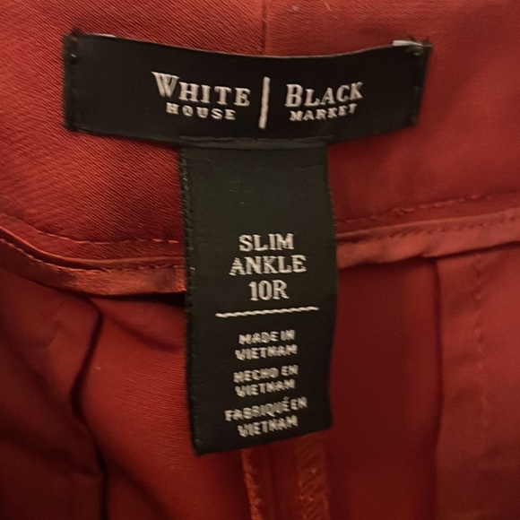 White House Black Market slim ankle pants in Cinnamon color - Picture 3 of 3